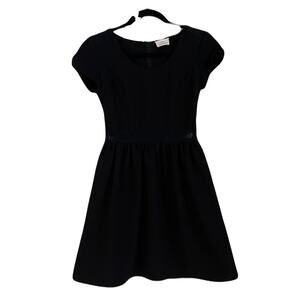 Pins and Needles Black Cap Sleeve Dress, Crocheted Lace Detail - Size 0